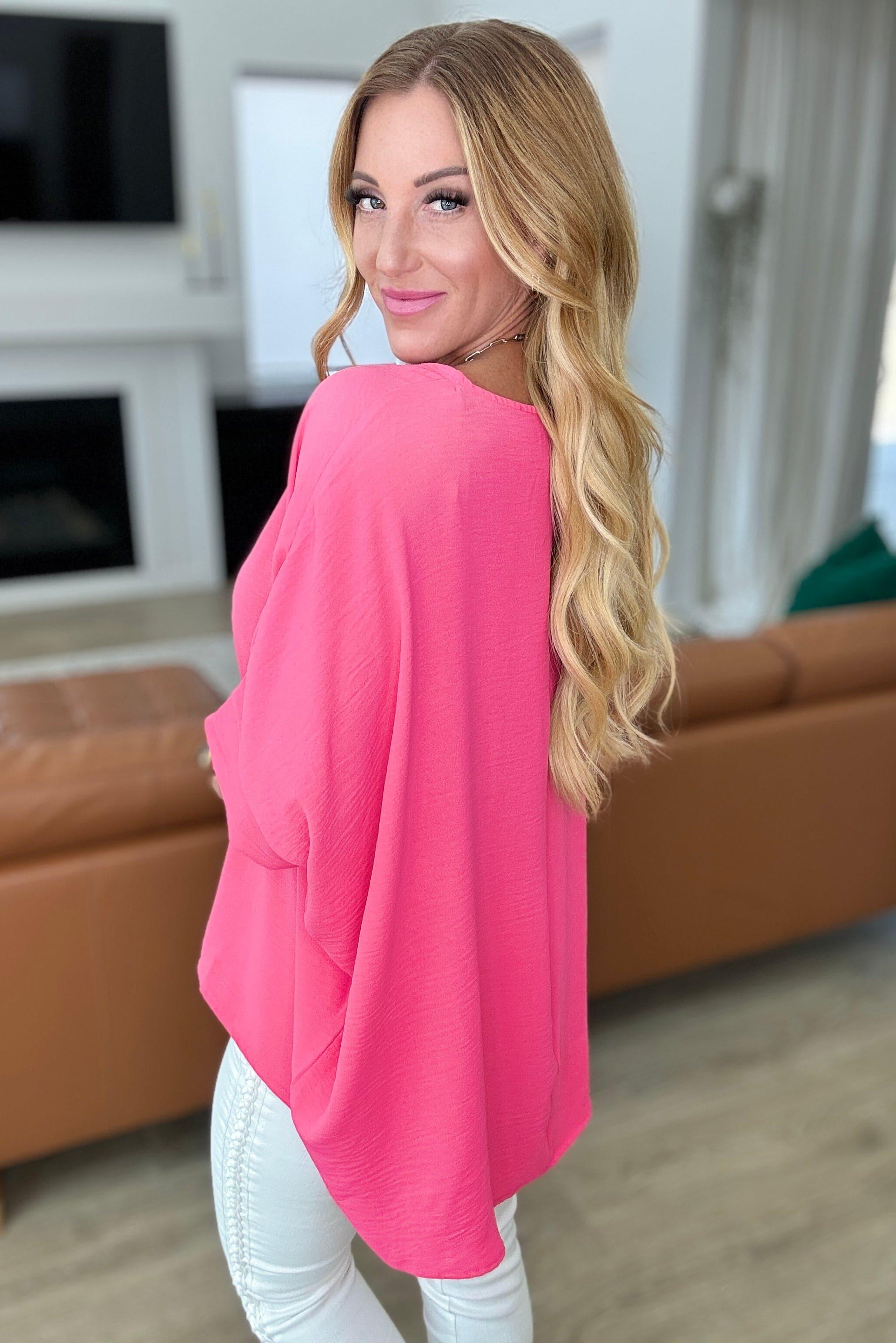 Feels Like Me Dolman Sleeve Top in Bubble Gum Pink - SwagglyLife Home & Fashion