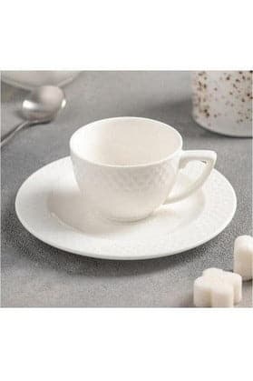 Fine Porcelain 12Pc Coffee Cup & Saucer Set - SwagglyLife Home & Fashion