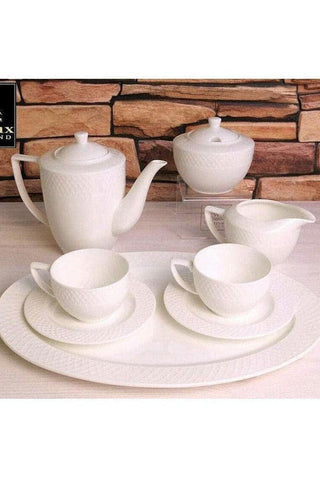 Fine Porcelain 12Pc Coffee Cup & Saucer Set - SwagglyLife Home & Fashion