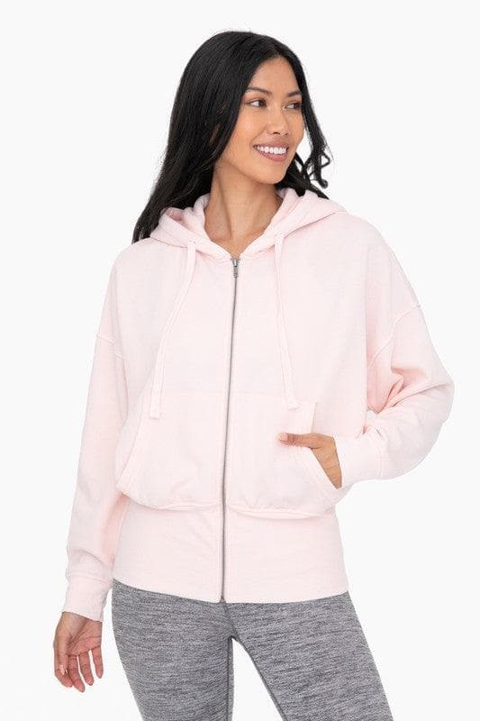 Fleece Hoodie Jacket with Tapered Sleeves - SwagglyLife Home & Fashion