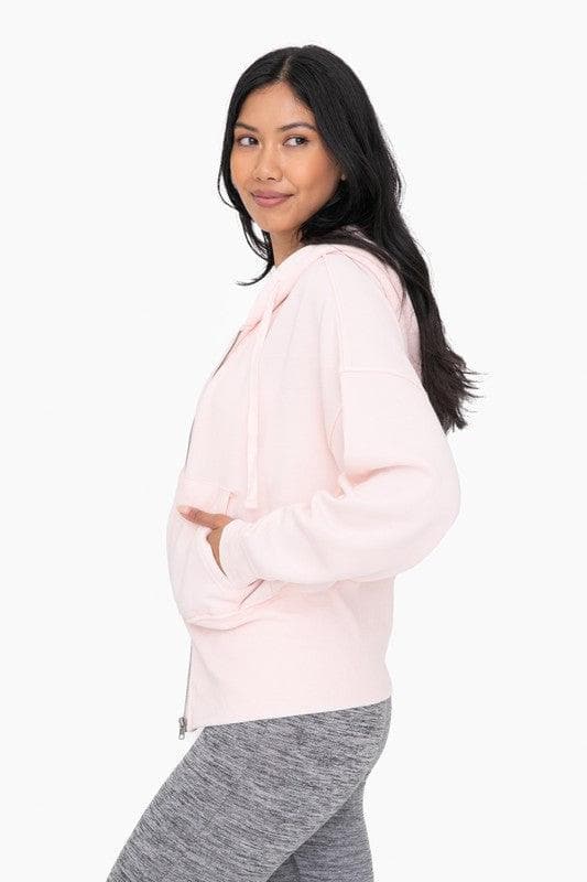 Fleece Hoodie Jacket with Tapered Sleeves - SwagglyLife Home & Fashion
