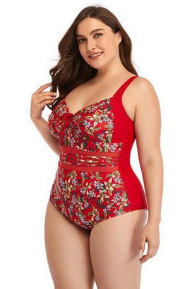 Floral Drawstring Detail One-Piece Swimsuit - SwagglyLife Home & Fashion