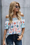 Floral Off-Shoulder Blouse - SwagglyLife Home & Fashion