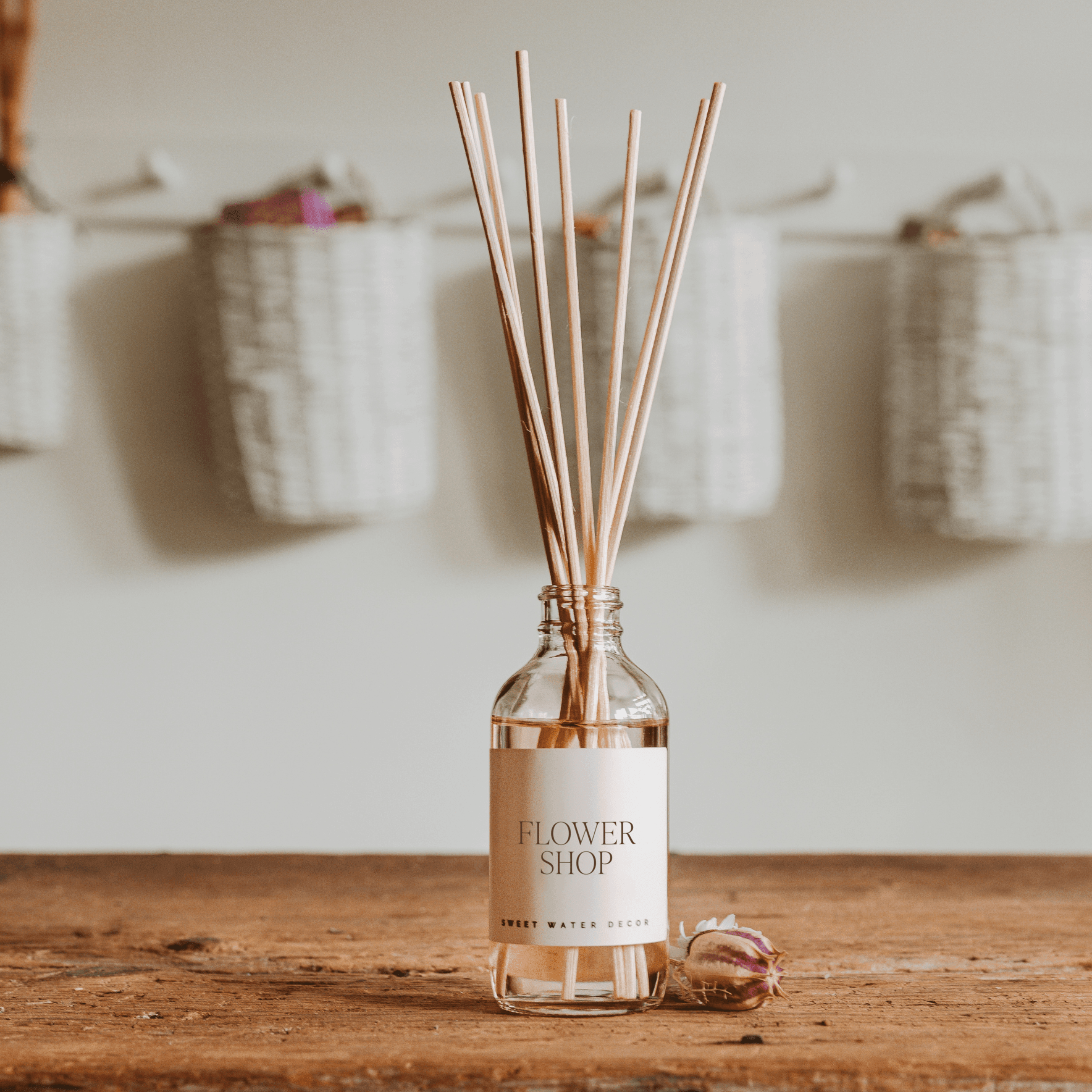 Flower Shop Clear Reed Diffuser - SwagglyLife Home & Fashion