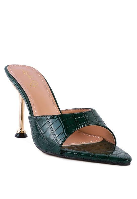 French Cut High Heel Croc Slides - SwagglyLife Home & Fashion