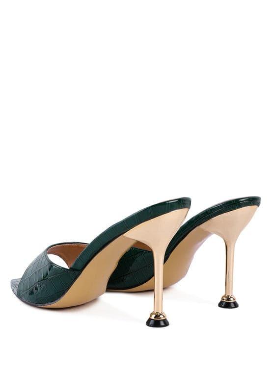 French Cut High Heel Croc Slides - SwagglyLife Home & Fashion