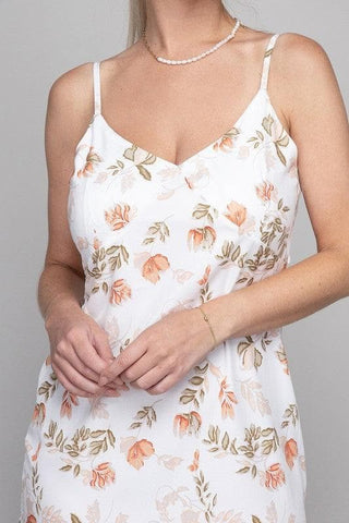 Frenchy Tied Backless Floral Cami Dress - SwagglyLife Home & Fashion