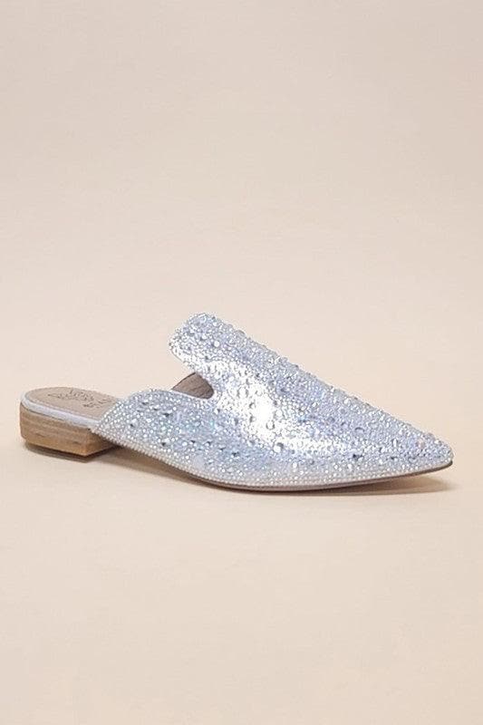 GEM-39 - Pointed Toe Slip On Mule Flats - SwagglyLife Home & Fashion