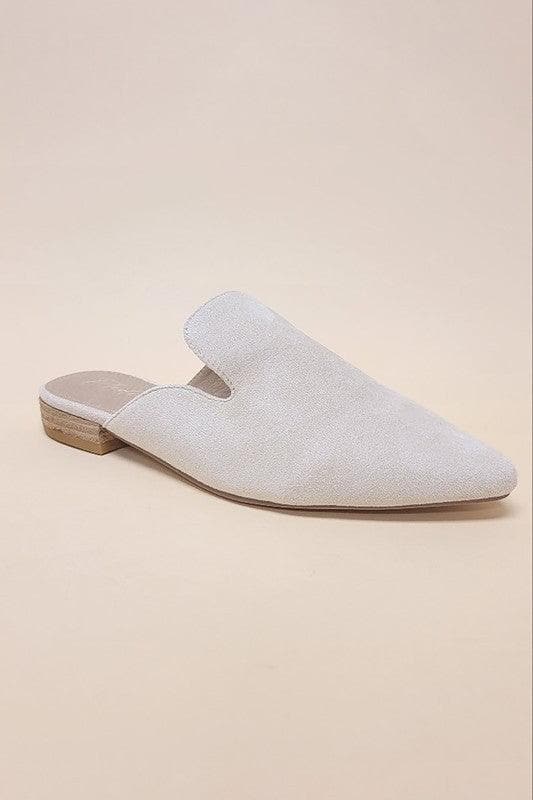 GEM-39 - Pointed Toe Slip On Mule Flats - SwagglyLife Home & Fashion