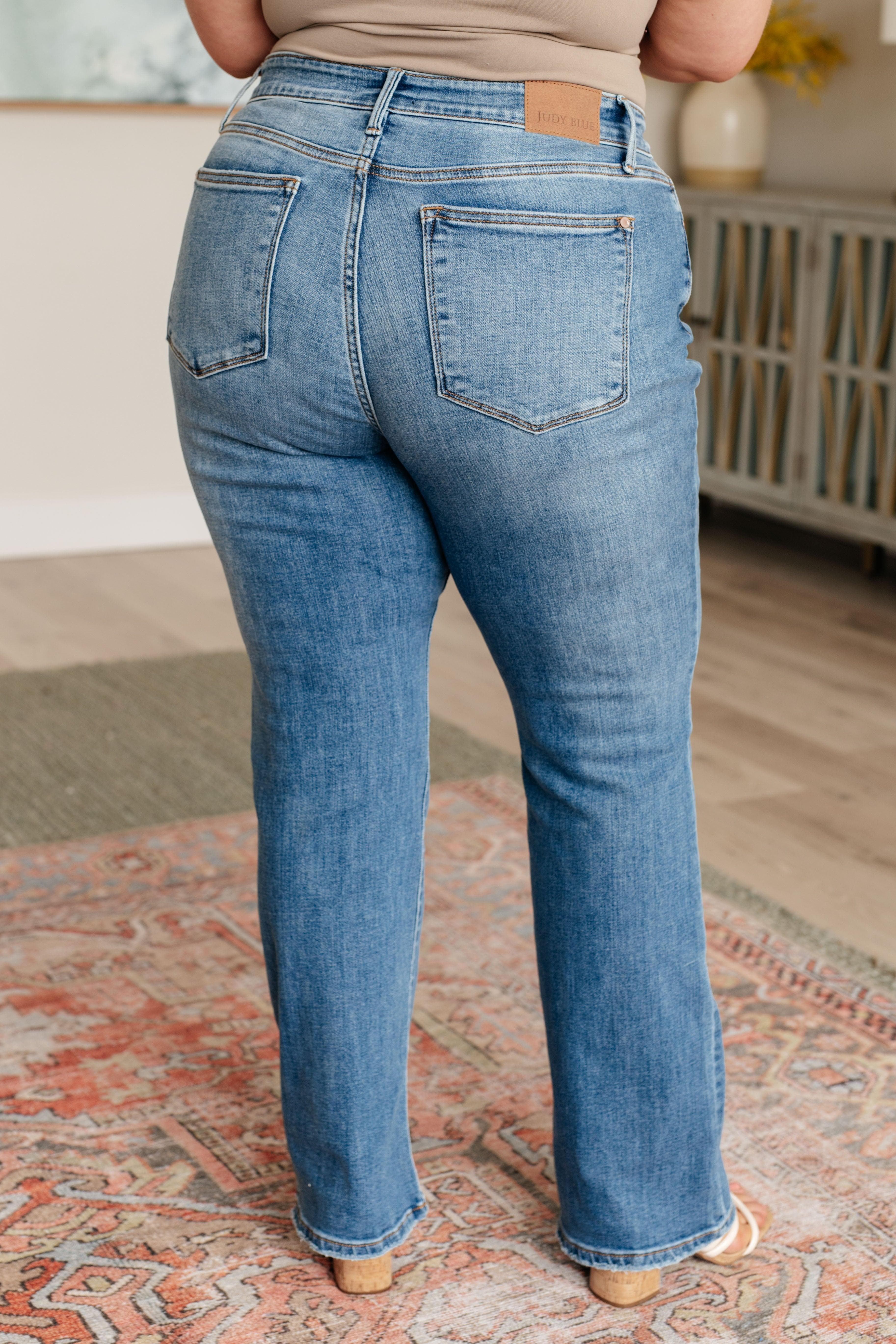 Genevieve Mid Rise Vintage Bootcut Jeans - SwagglyLife Home & Fashion