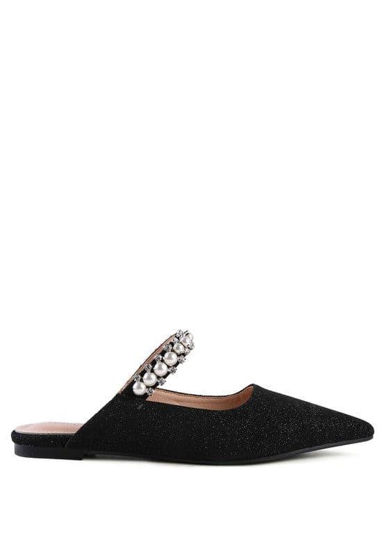 GEODE Mary Jane Cutout Embellished Mules - SwagglyLife Home & Fashion
