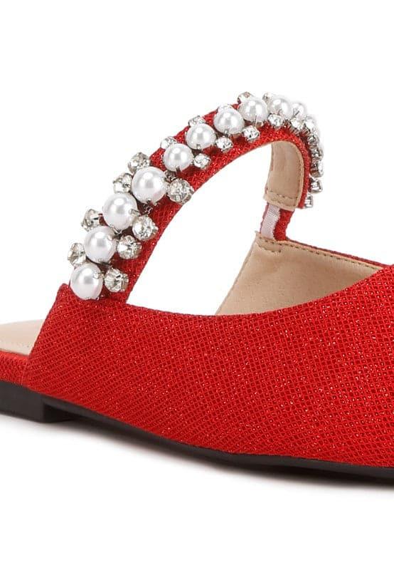 GEODE Mary Jane Cutout Embellished Mules - SwagglyLife Home & Fashion