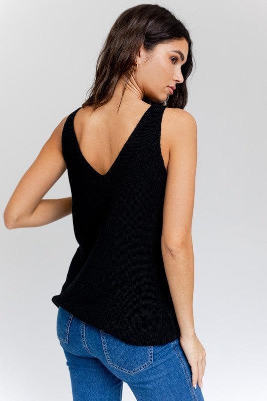 GILLI Front and Back Deep V-Neck Tank Top - SwagglyLife Home & Fashion