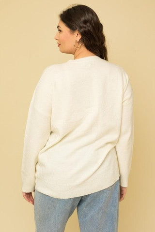 GILLI Plus Size Cheers Pullover Sweater - SwagglyLife Home & Fashion