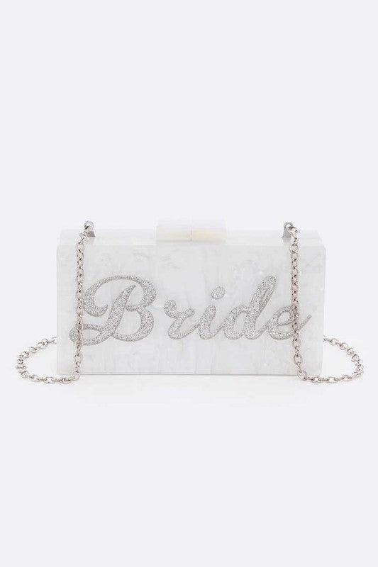 Glitter BRIDE Acrylic Box Clutch - SwagglyLife Home & Fashion