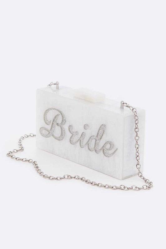 Glitter BRIDE Acrylic Box Clutch - SwagglyLife Home & Fashion