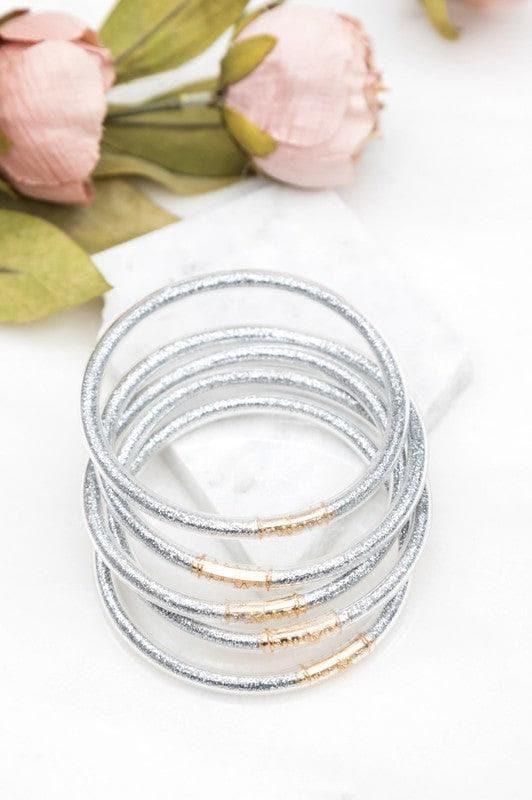 Glitter Jelly Bangle Bracelets - SwagglyLife Home & Fashion