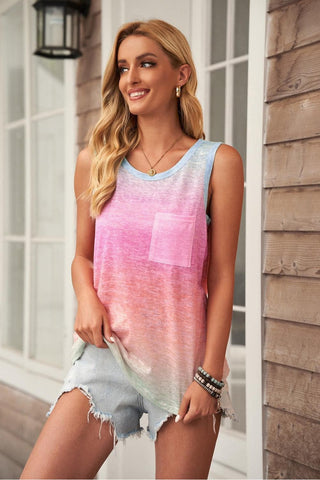 Gradient Pocket Tank - SwagglyLife Home & Fashion