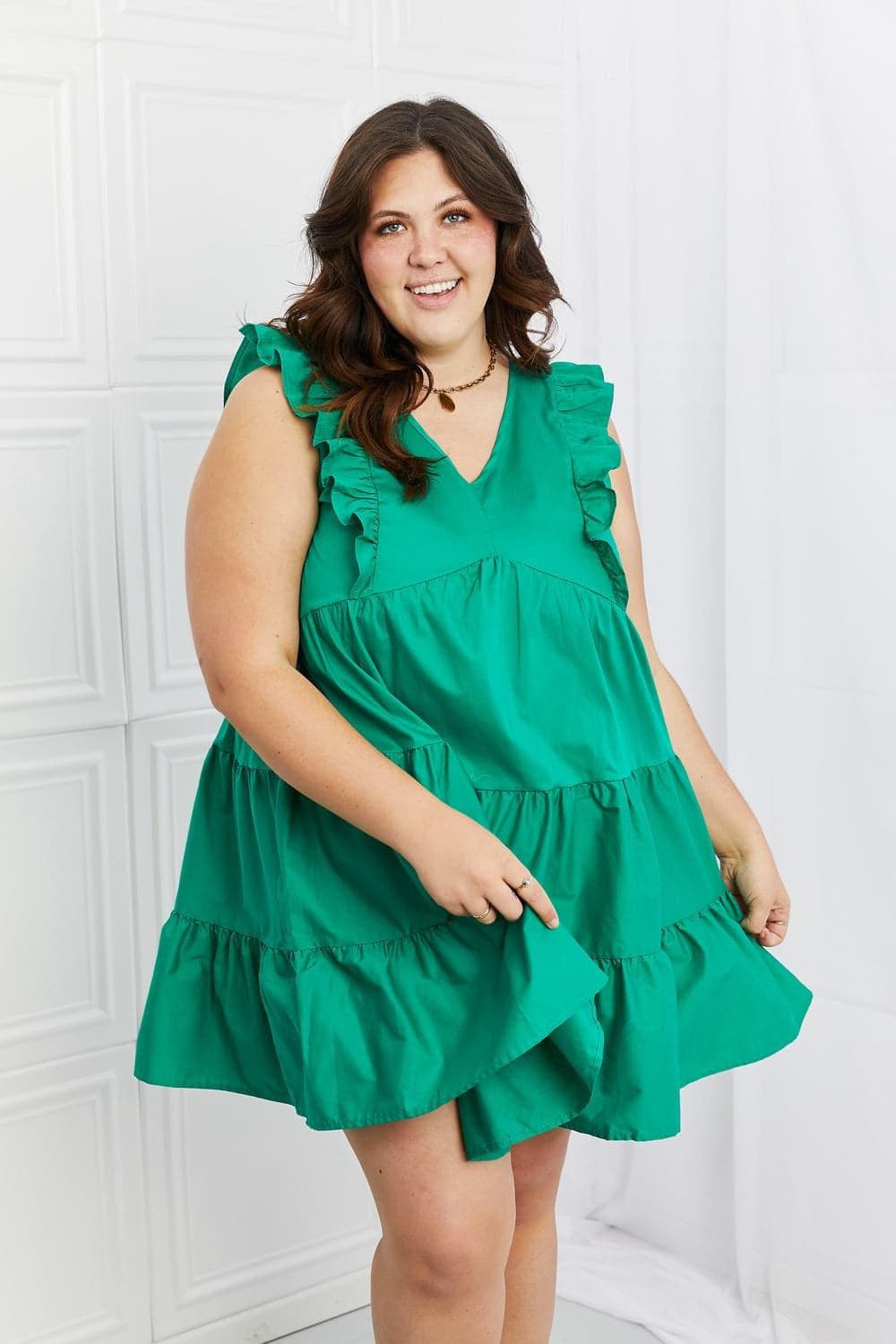 Hailey & Co Play Date Full Size Ruffle Dress - SwagglyLife Home & Fashion