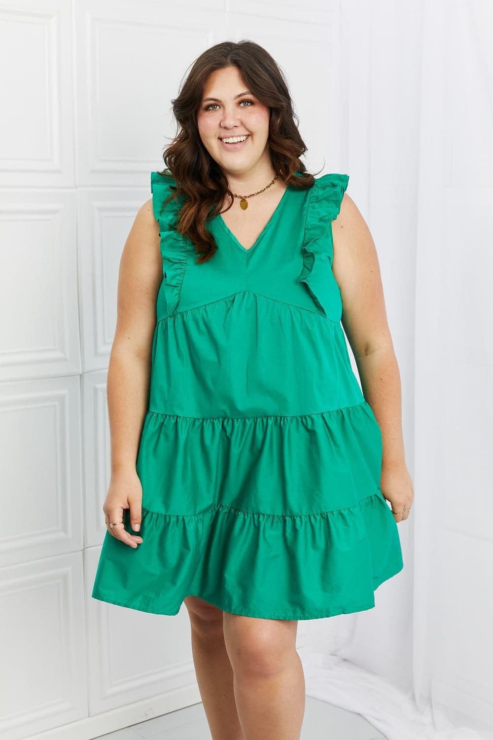 Hailey & Co Play Date Full Size Ruffle Dress - SwagglyLife Home & Fashion