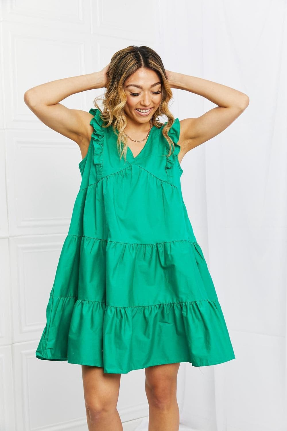 Hailey & Co Play Date Full Size Ruffle Dress - SwagglyLife Home & Fashion