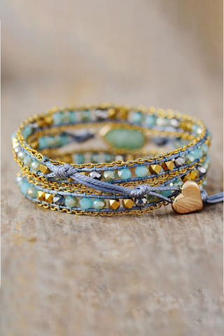 Handmade Teardrop Shape Triple Layer Beaded Bracelet - SwagglyLife Home & Fashion