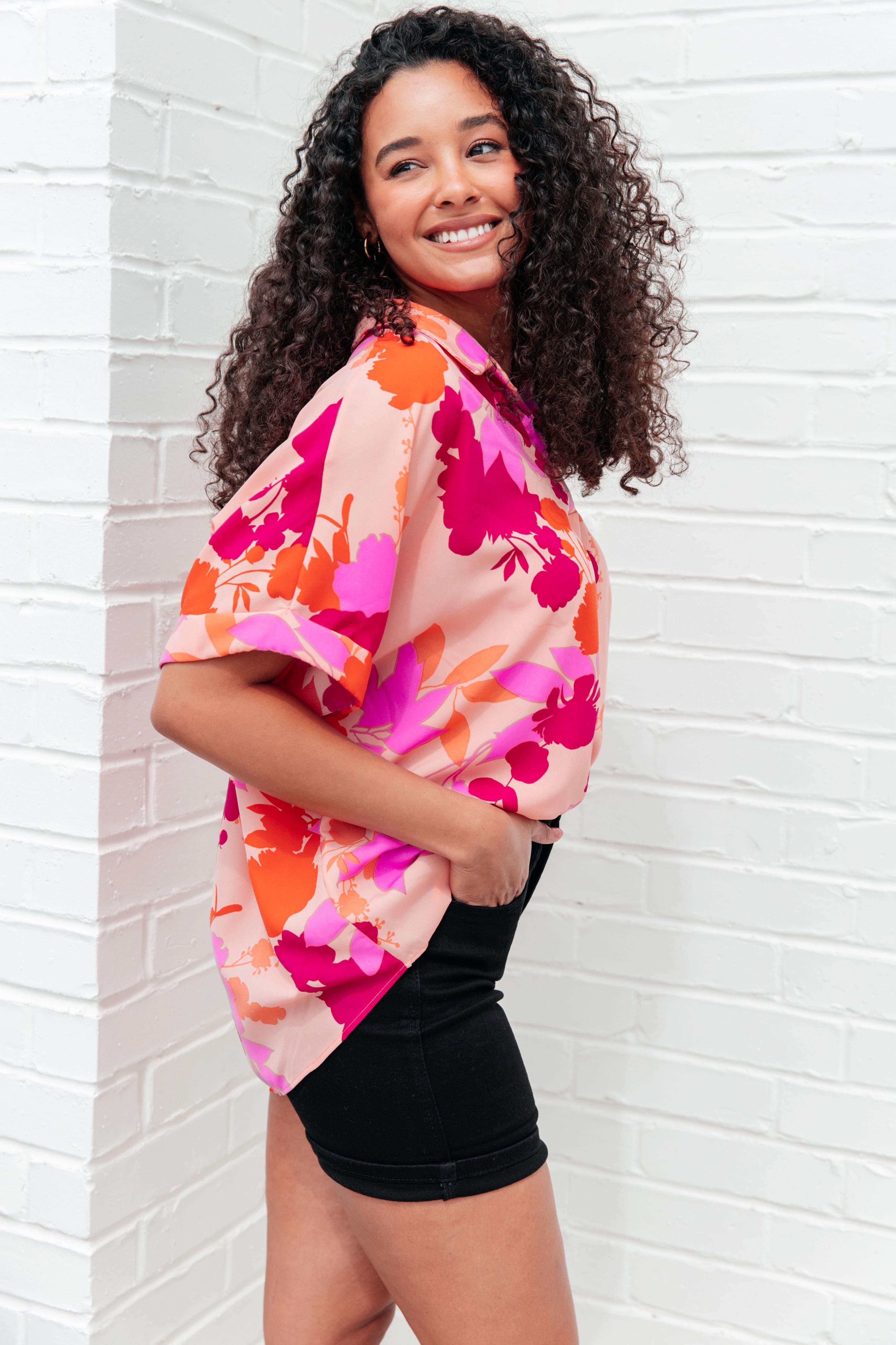 Hazy Cosmic Jive Relaxed Blouse - SwagglyLife Home & Fashion