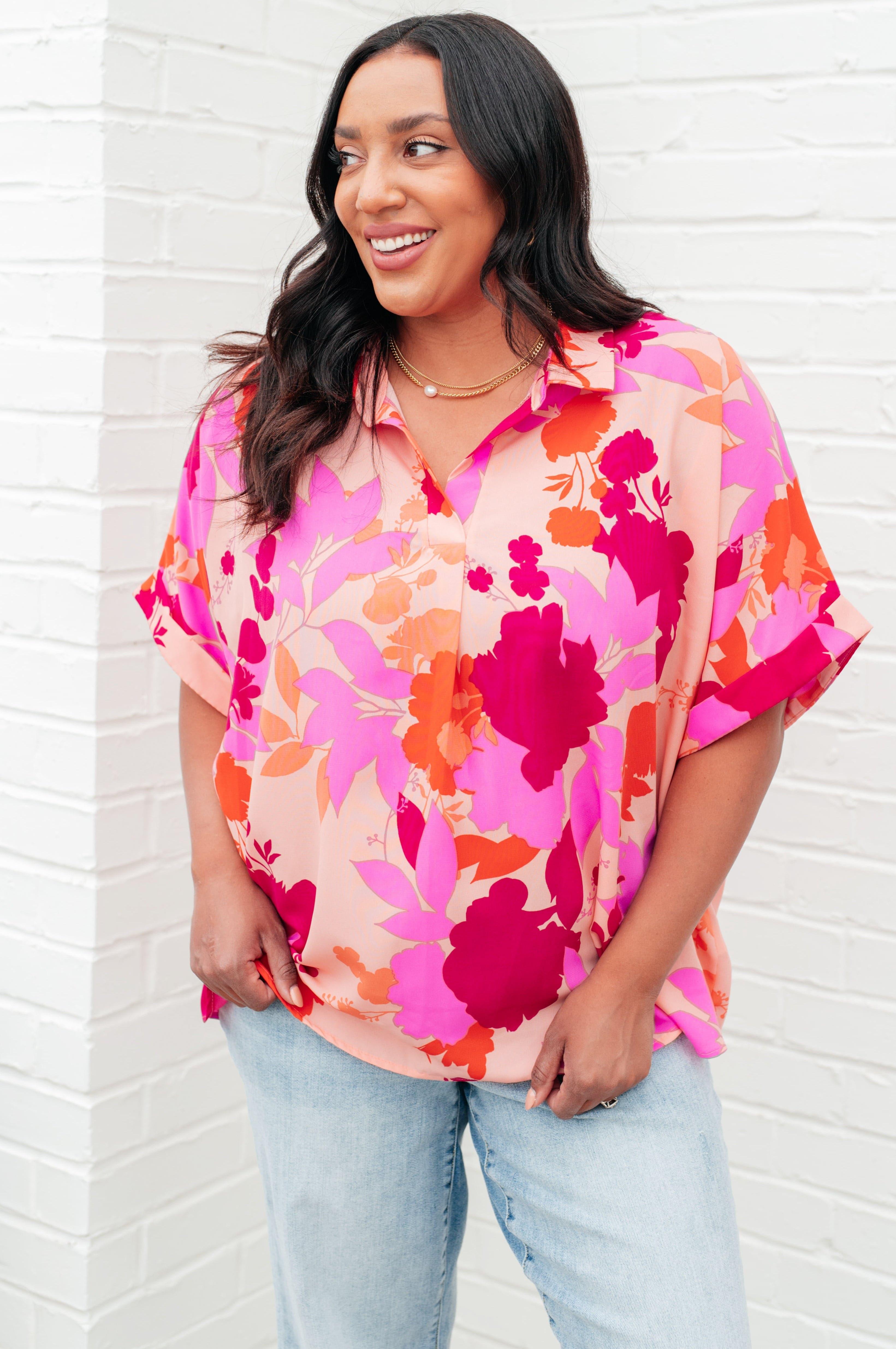 Hazy Cosmic Jive Relaxed Blouse - SwagglyLife Home & Fashion