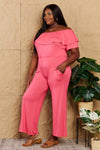 Heimish My Favorite Full Size Off-Shoulder Jumpsuit with Pockets - SwagglyLife Home & Fashion