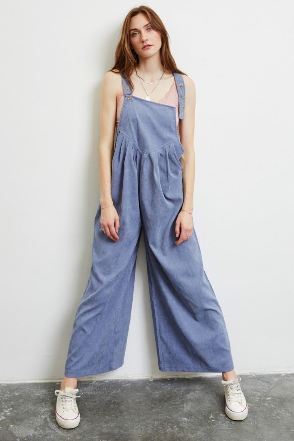 HEYSON Full Size Wide Leg Overalls with Pockets - SwagglyLife Home & Fashion
