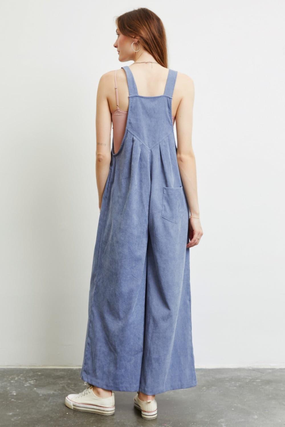 HEYSON Full Size Wide Leg Overalls with Pockets - SwagglyLife Home & Fashion