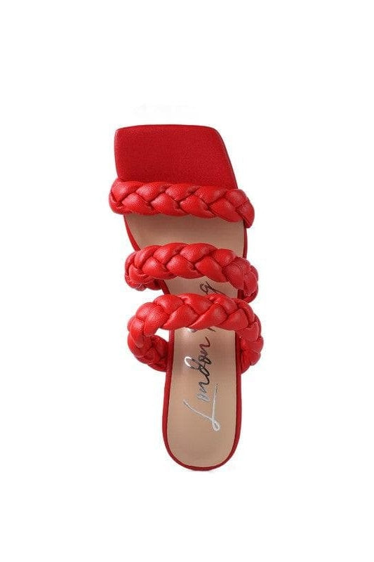 High Bae Pointed Heel Braided Sandals - SwagglyLife Home & Fashion