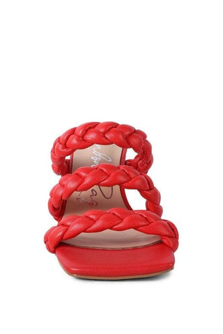 High Bae Pointed Heel Braided Sandals - SwagglyLife Home & Fashion