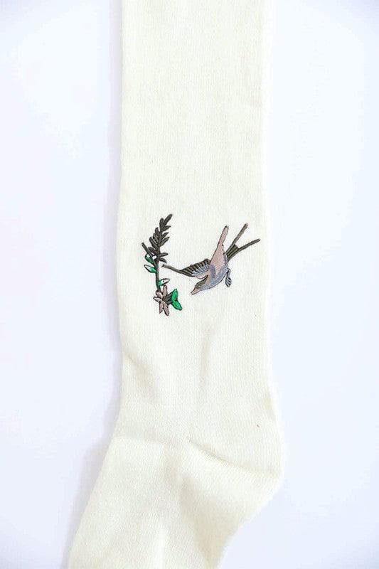 Hummingbird Wool Knee High Socks - SwagglyLife Home & Fashion