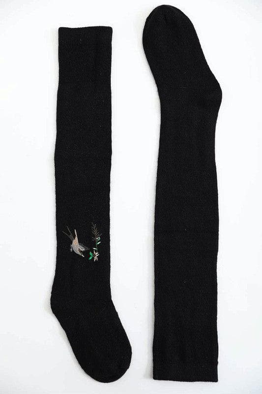 Hummingbird Wool Knee High Socks - SwagglyLife Home & Fashion