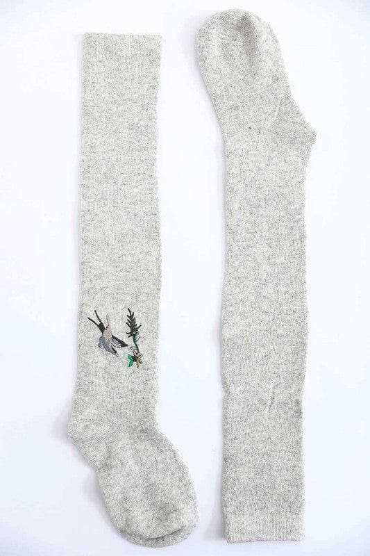 Hummingbird Wool Knee High Socks - SwagglyLife Home & Fashion