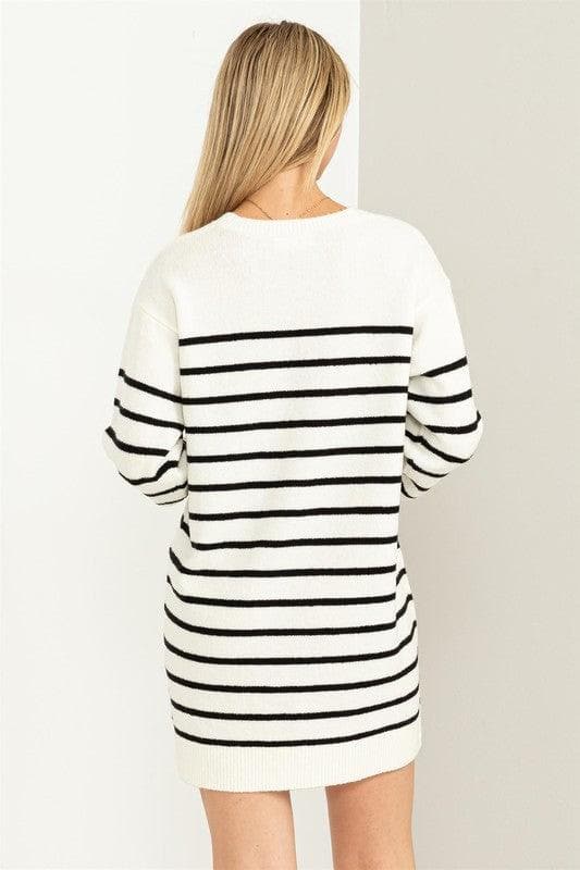 HYFVE Casually Chic Striped Sweater Dress, 2 Colors - SwagglyLife Home & Fashion