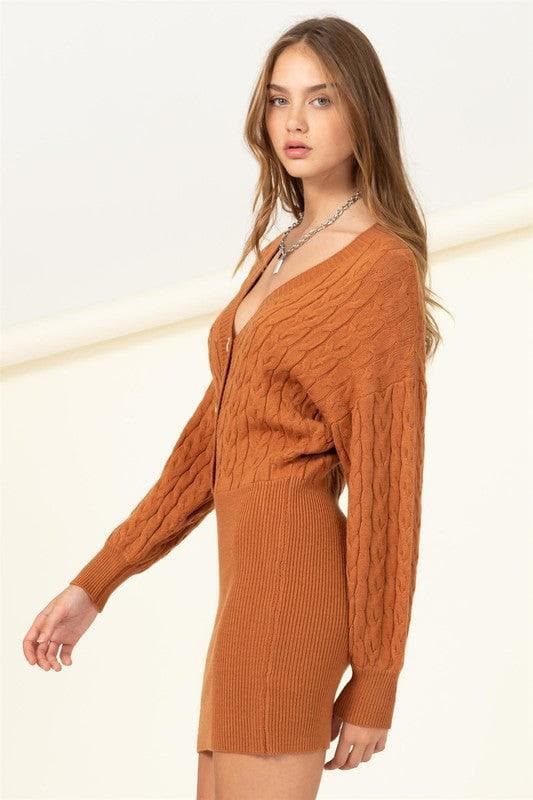 HYFVE Choose Chic Cable-Knit Mini Dress - SwagglyLife Home & Fashion