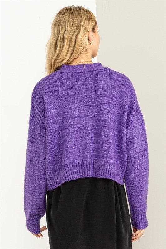 HYFVE Cute Mood Crop Shoulder Cropped Cardigan Sweater - SwagglyLife Home & Fashion