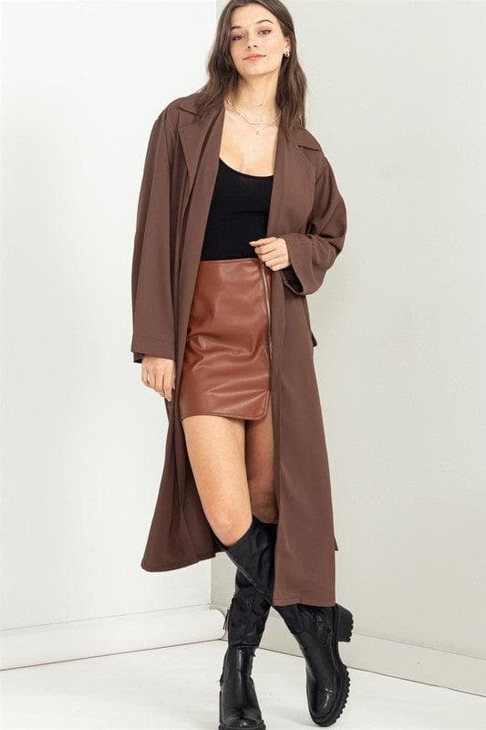 HYFVE Keep Me Close Belted Women's Trench Coat - SwagglyLife Home & Fashion