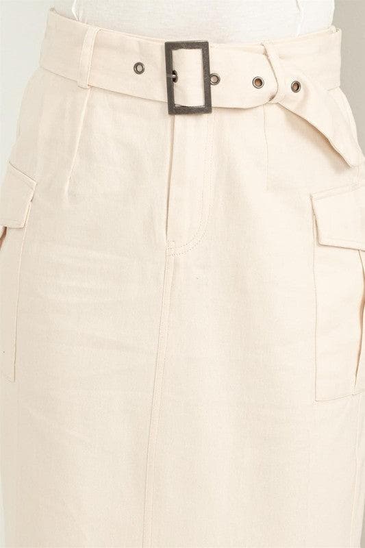 HYFVE Professional Poise Buckled Belt Cargo Skirt - SwagglyLife Home & Fashion