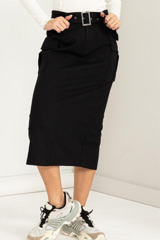 HYFVE Professional Poise Buckled Belt Cargo Skirt - SwagglyLife Home & Fashion