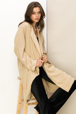 HYFVE Right Round Button Front Oversized Coat - SwagglyLife Home & Fashion