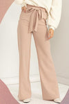 HYFVE Seeking Sultry High-Waisted Tie Front Flared Pants - SwagglyLife Home & Fashion