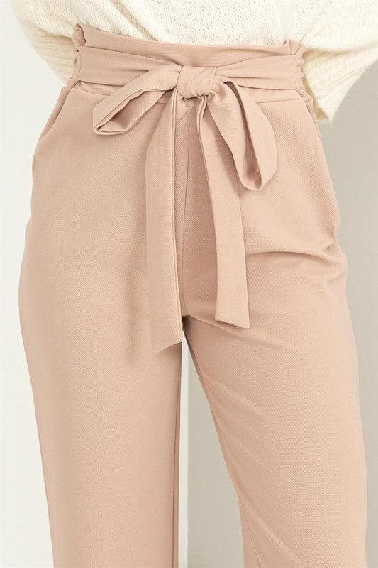 HYFVE Seeking Sultry High-Waisted Tie Front Flared Pants - SwagglyLife Home & Fashion