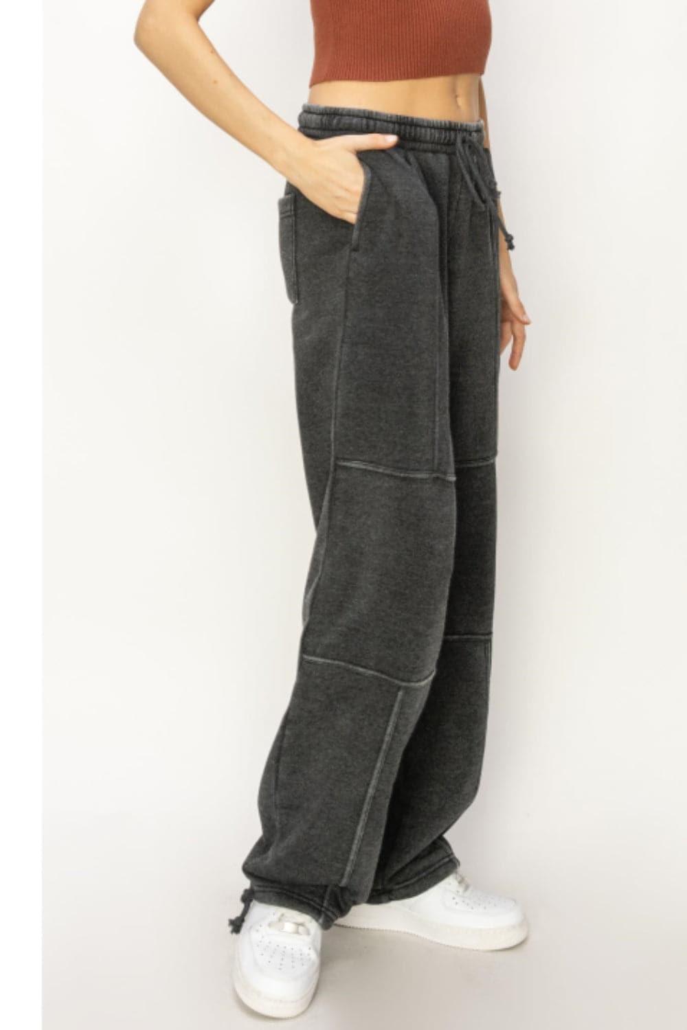 HYFVE Stitched Design Drawstring Sweatpants - SwagglyLife Home & Fashion