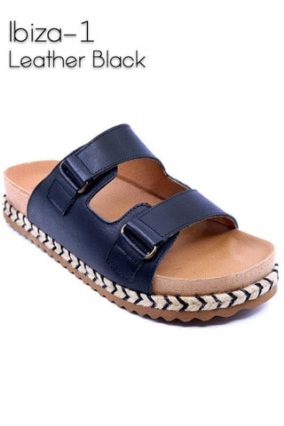 IBIZA-1 Leather Platform Slide - SwagglyLife Home & Fashion