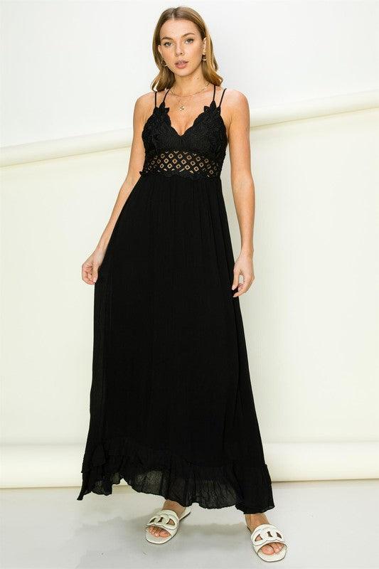 In Love Bustier Lace Maxi Dress, Multiple Colors - SwagglyLife Home & Fashion