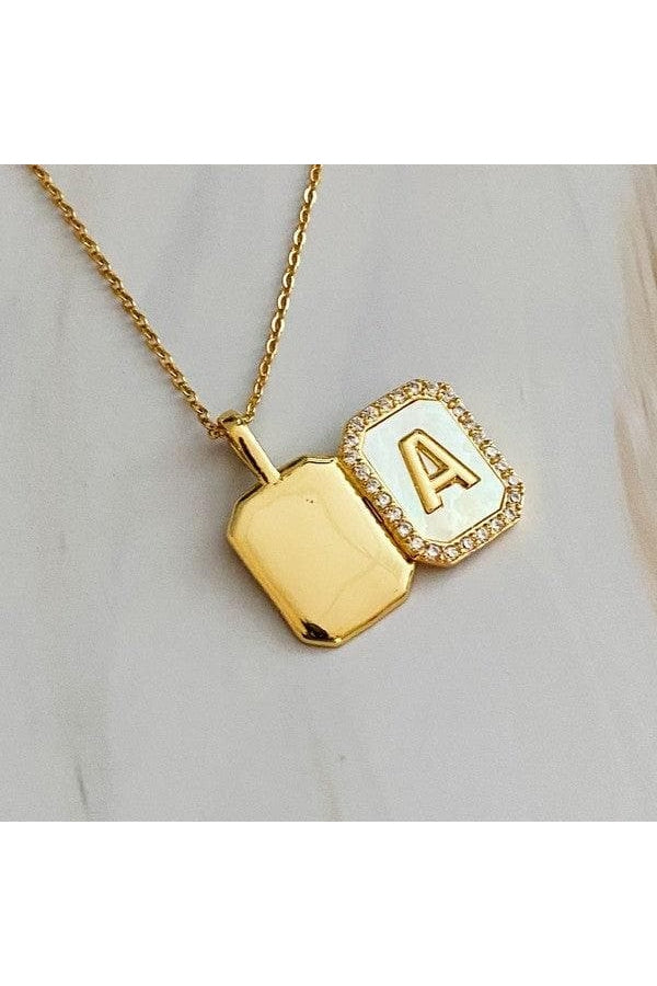 Initial Deco Open Locket Pendant Necklace - SwagglyLife Home & Fashion