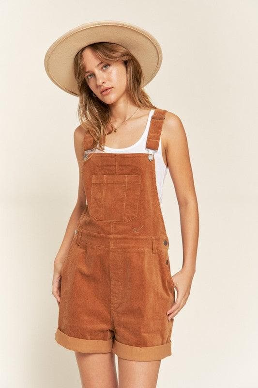 Jade By Jane Corduroy Adjustable Shoulder Straps Overall - SwagglyLife Home & Fashion